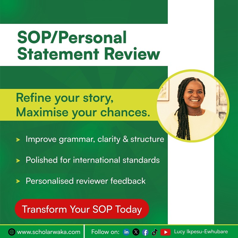 SOP/Personal Statement Review & Editing - Our Services - ScholarWaka