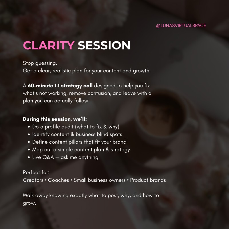 Book a 60-minute Clarity Session