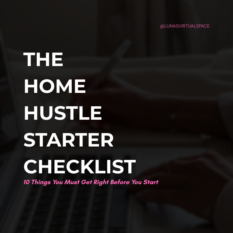 The Home Hustle Starter Checklist