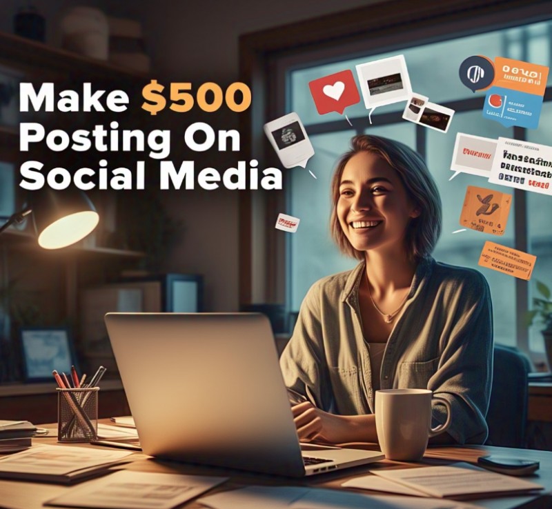 Make up to $500 Daily Posting On Social Media, 100% Guaranteed.