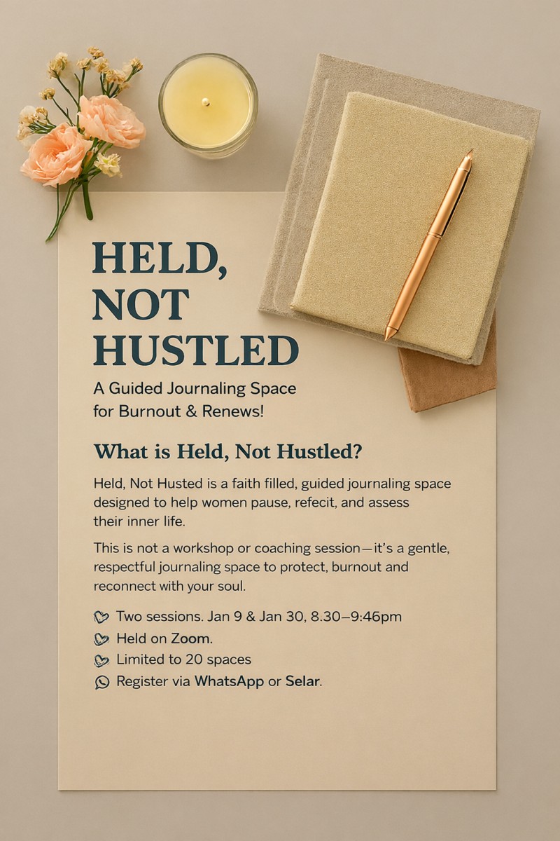 Held Not Hustled Journaling Session