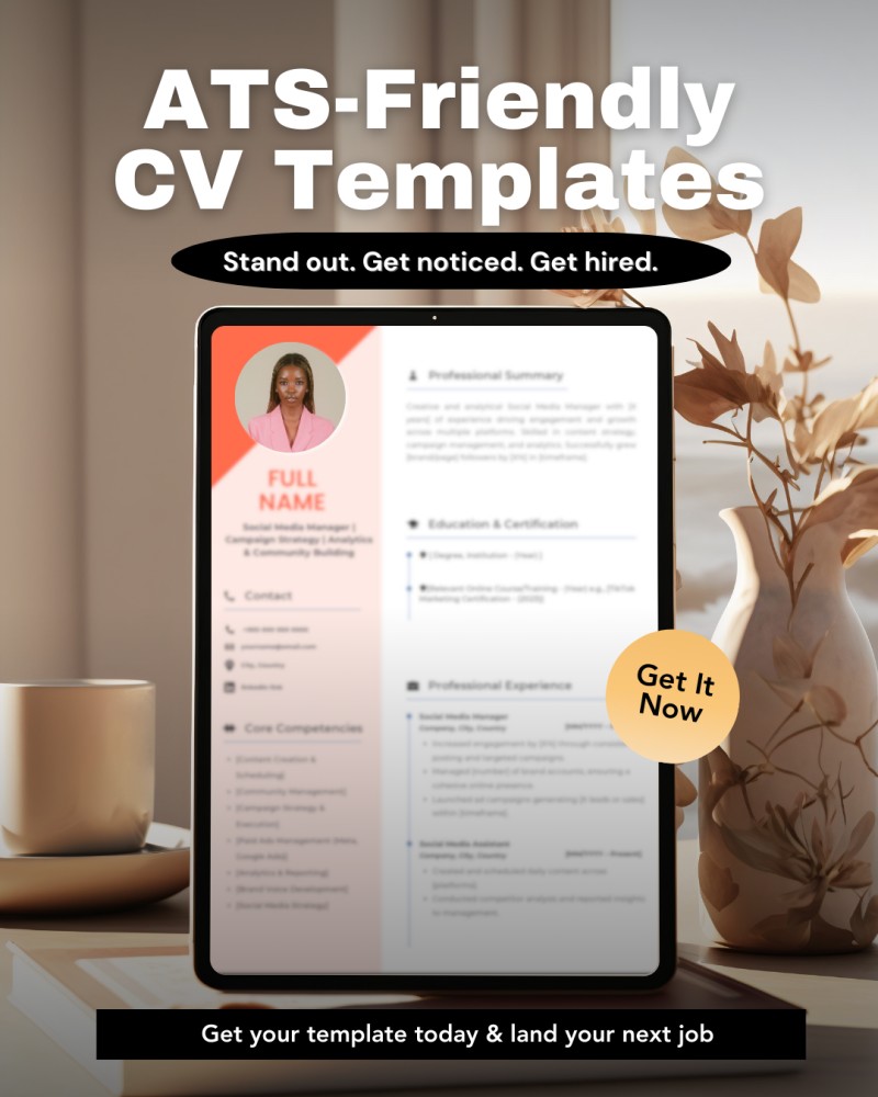 ATS-Friendly Virtual Assistant CV Template