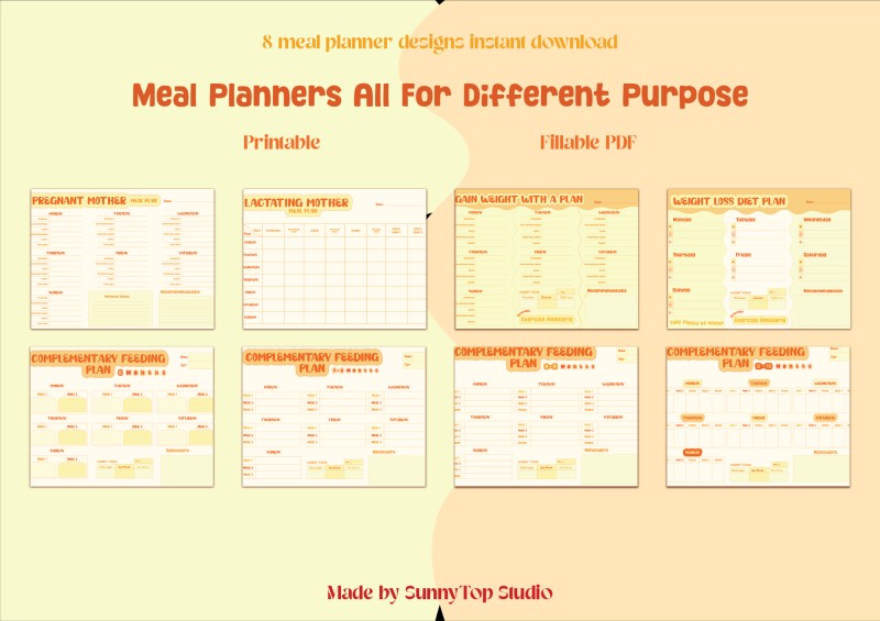 Nutritionist Meal Planner Bundle – Printable & Editable