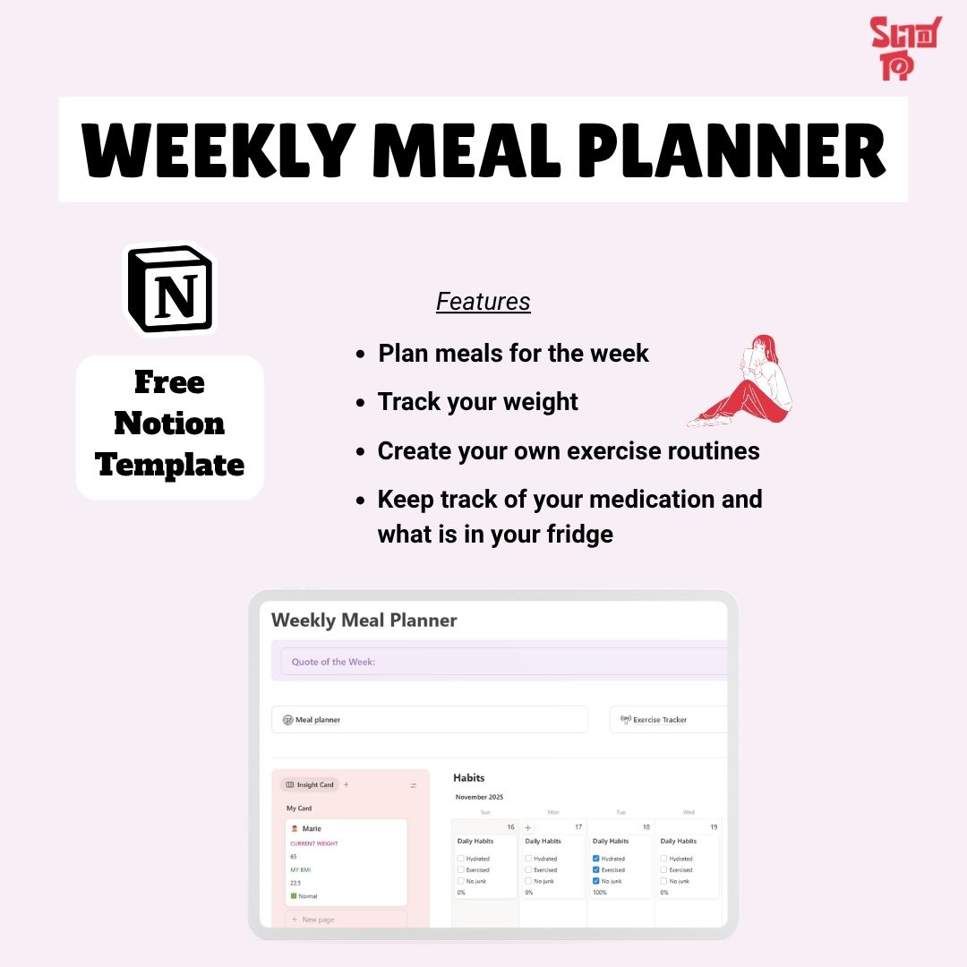 Weekly Meal Planner Notion Template