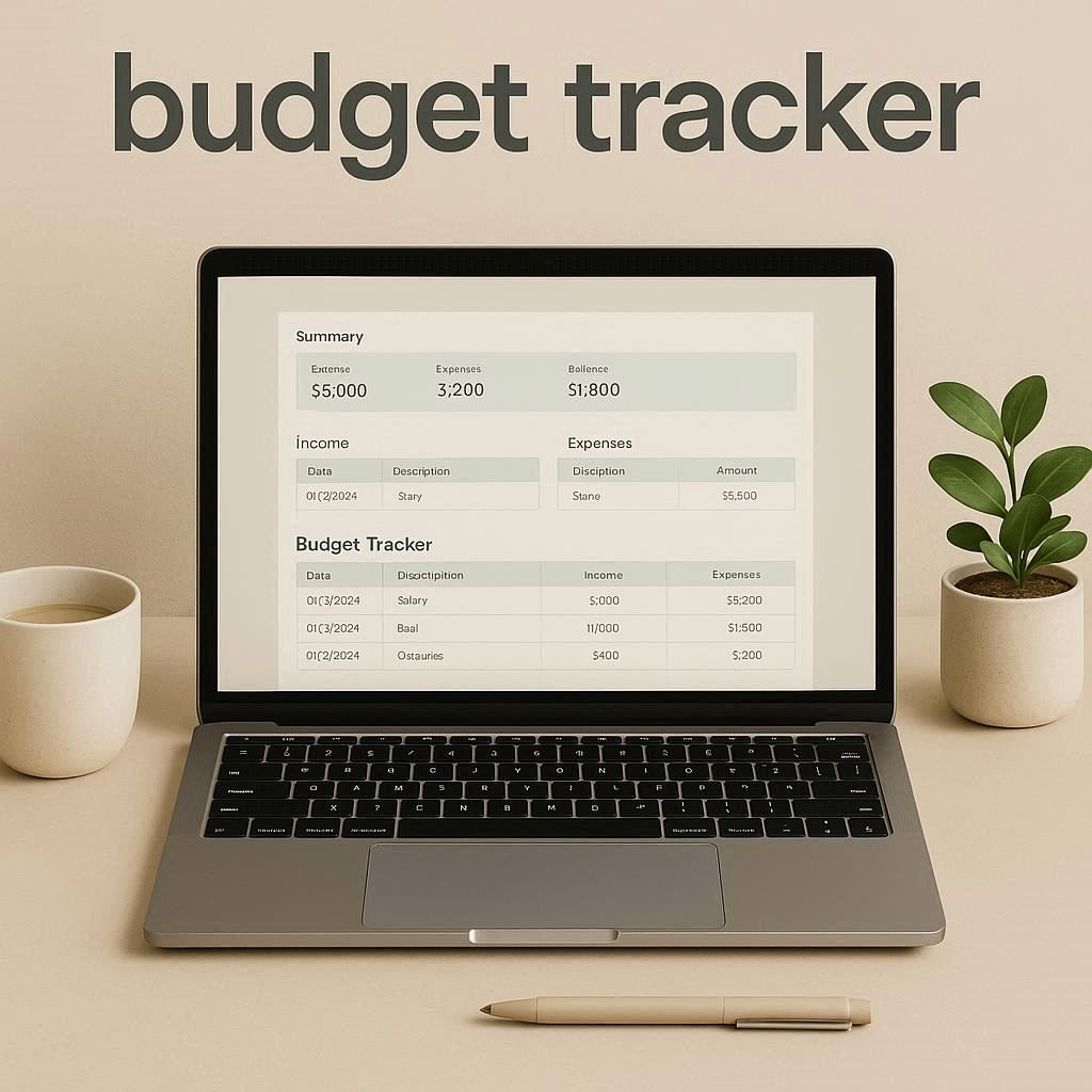 Budget Built – Simple Budget Tracker (Excel + Google Sheets)