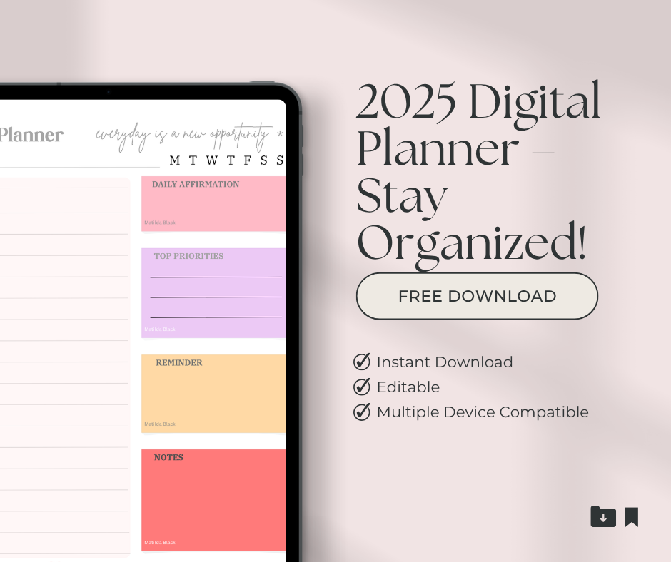 2025 Daily Planner-- Stay Organized & Boost Your Productivity