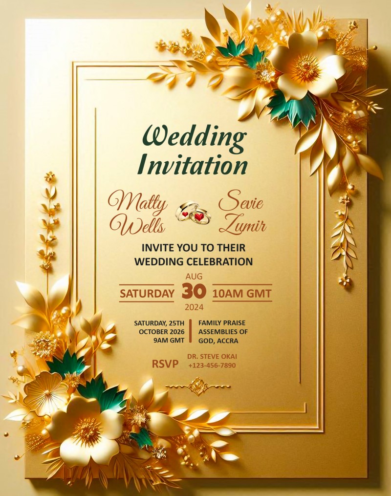 PSD WEDDING FLYER TEMPLATE