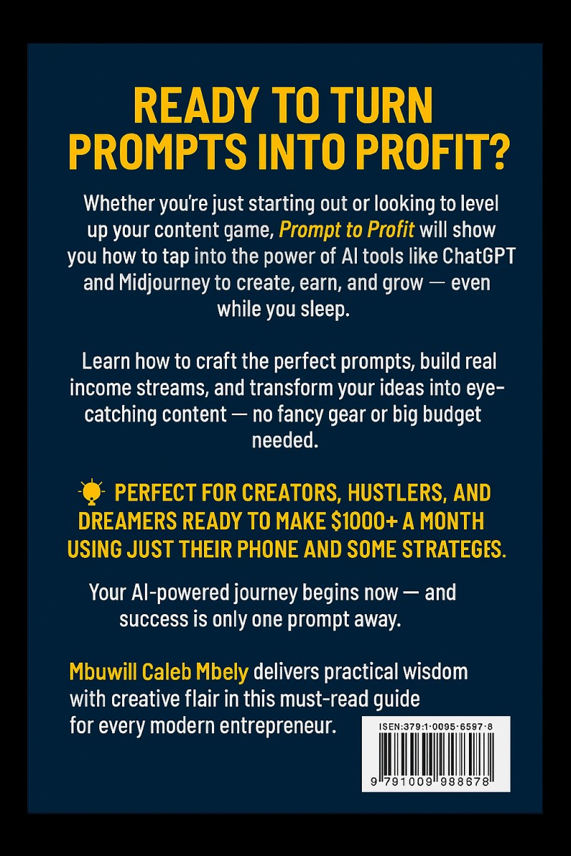 PROMPT TO PROFIT: YOUR GUIDE TO $1000+/MONTH WITH AI