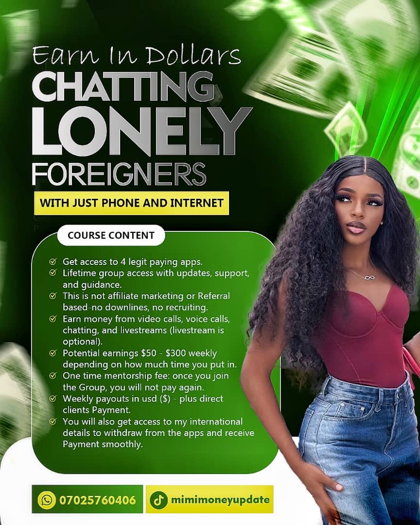 EARN IN DOLLARS CHATTING WITH LONELY FOREIGNERS