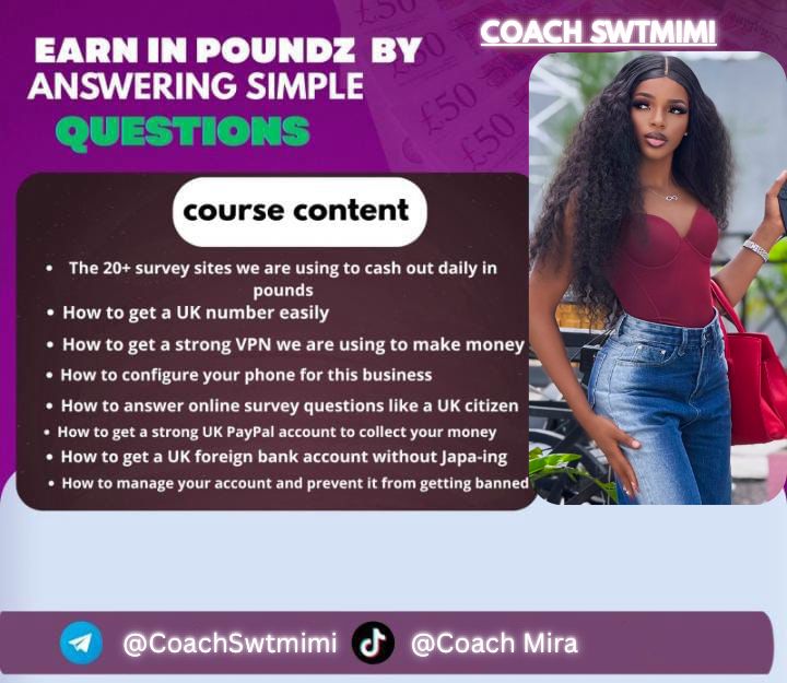 EARN IN POUNDS BY ANSWERING SURVEY QUESTIONS
