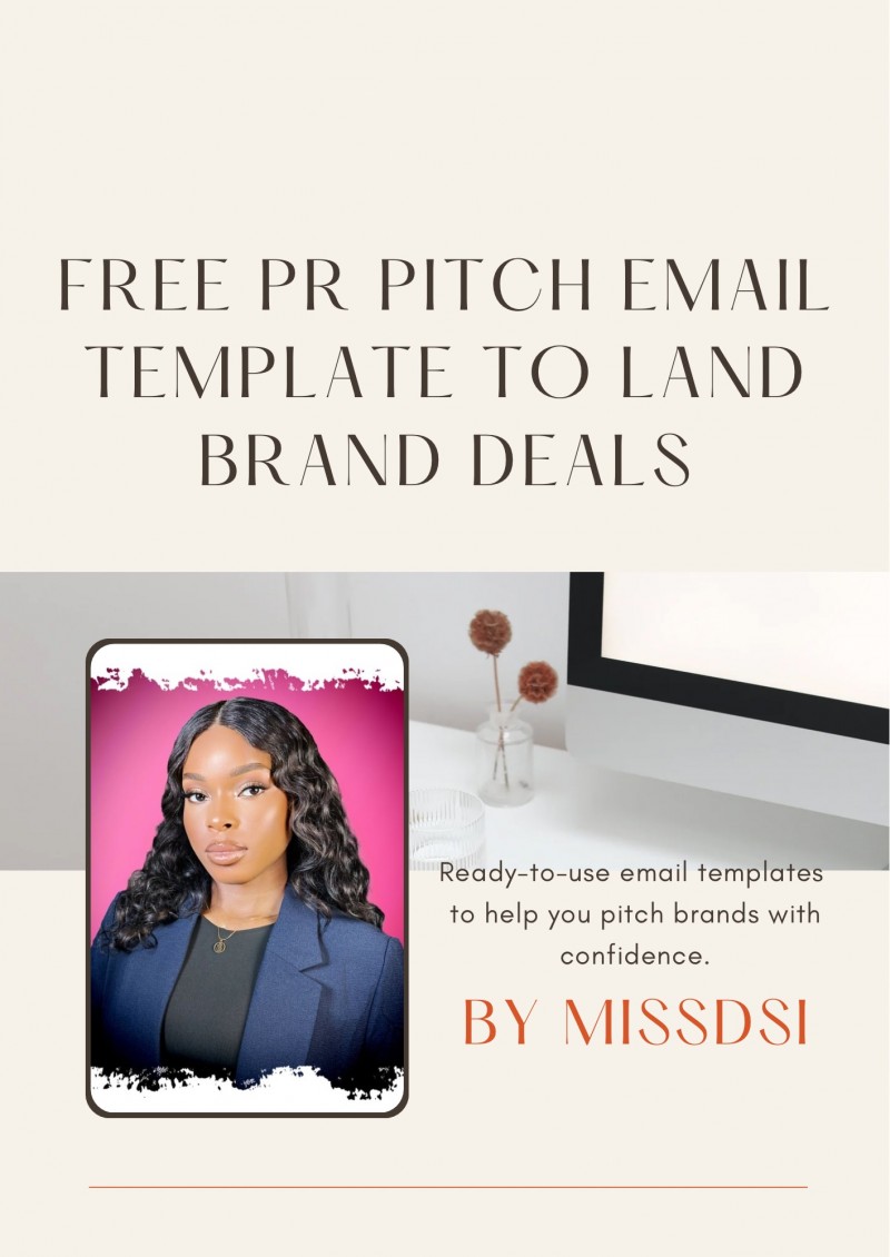 FREE PR PITCH EMAIL TEMPLATE TO LAND BRAND DEALS