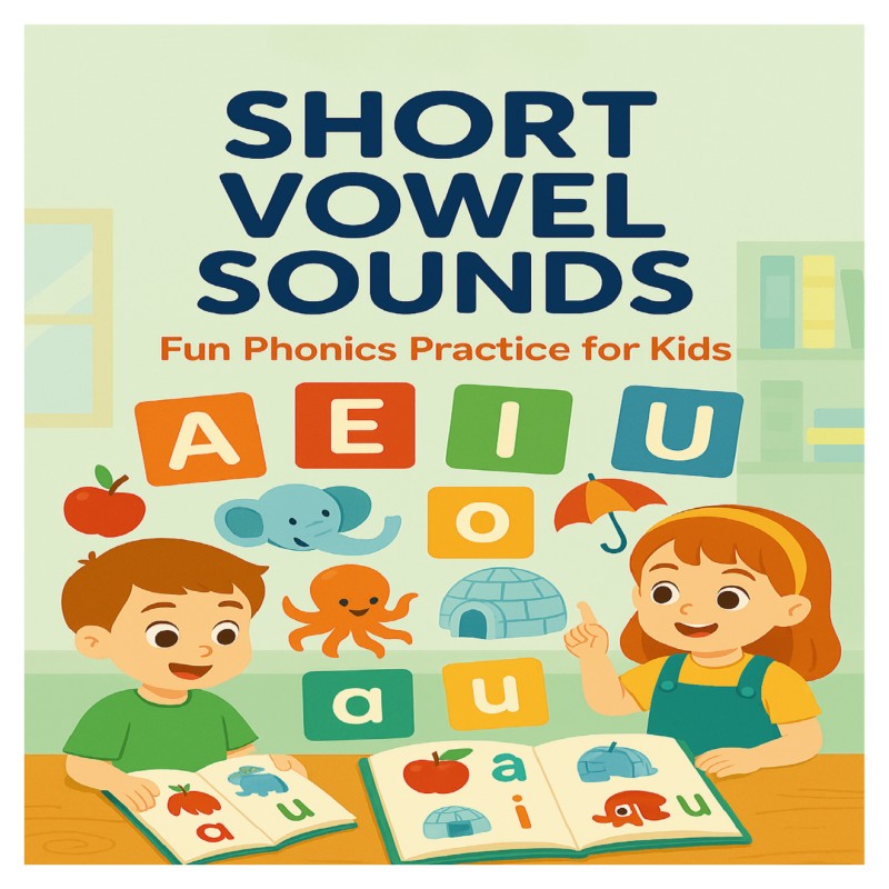 Phonics Workbook for kids short vowel sounds