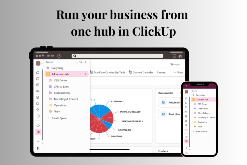 ClickUp All-in-One Hub (DIY Template)