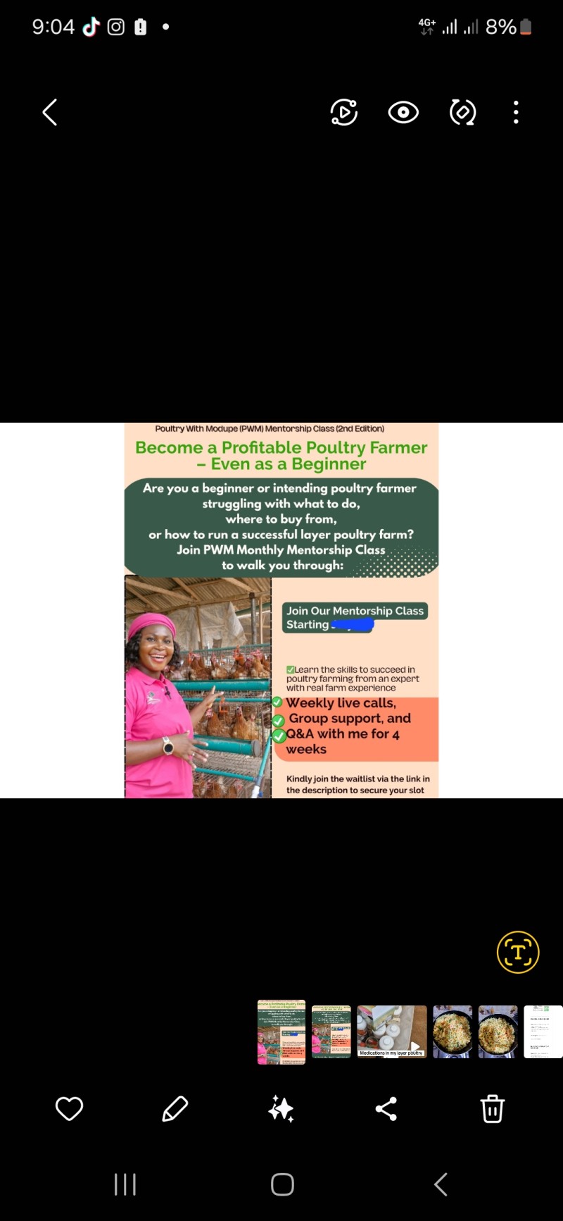 Poultry With Modupe Mentorship Class