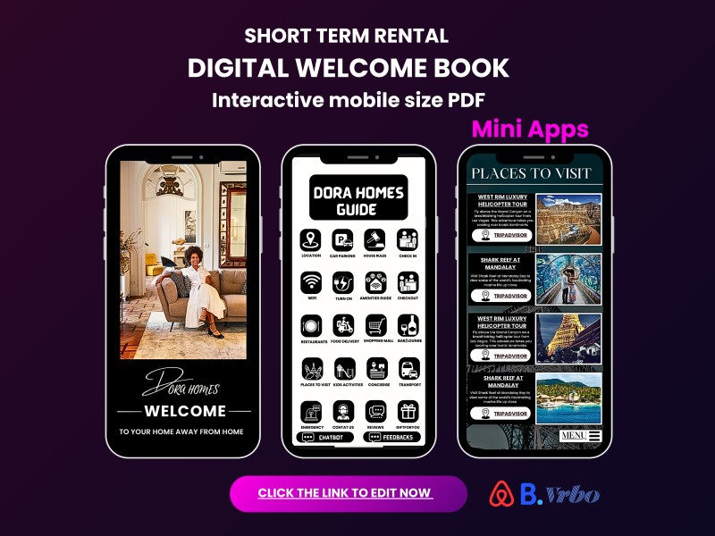 AIRBNB DIGITAL WELCOME GUIDE FULLY AUTOMATED( DIY)
