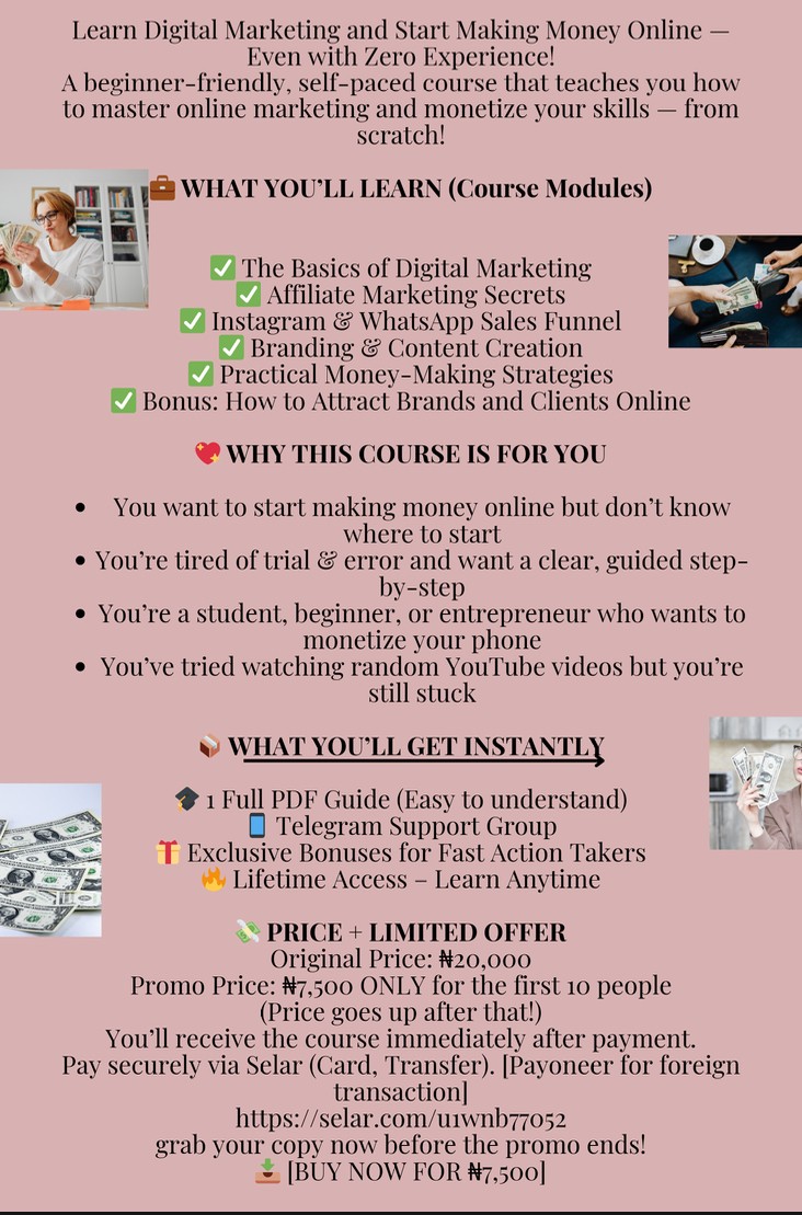 BEGINNER'S GUIDE TO MAKING MONEY (DIGITAL MARKETING)