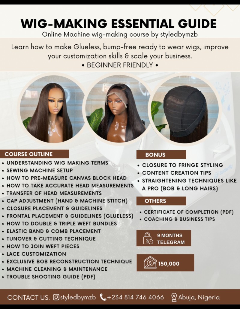 WIG-MAKING ESSENTIAL GUIDE COURSE