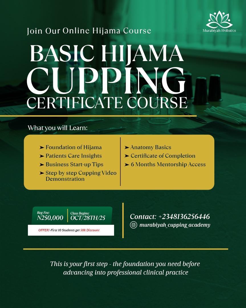 Basic Hijama Cupping Course