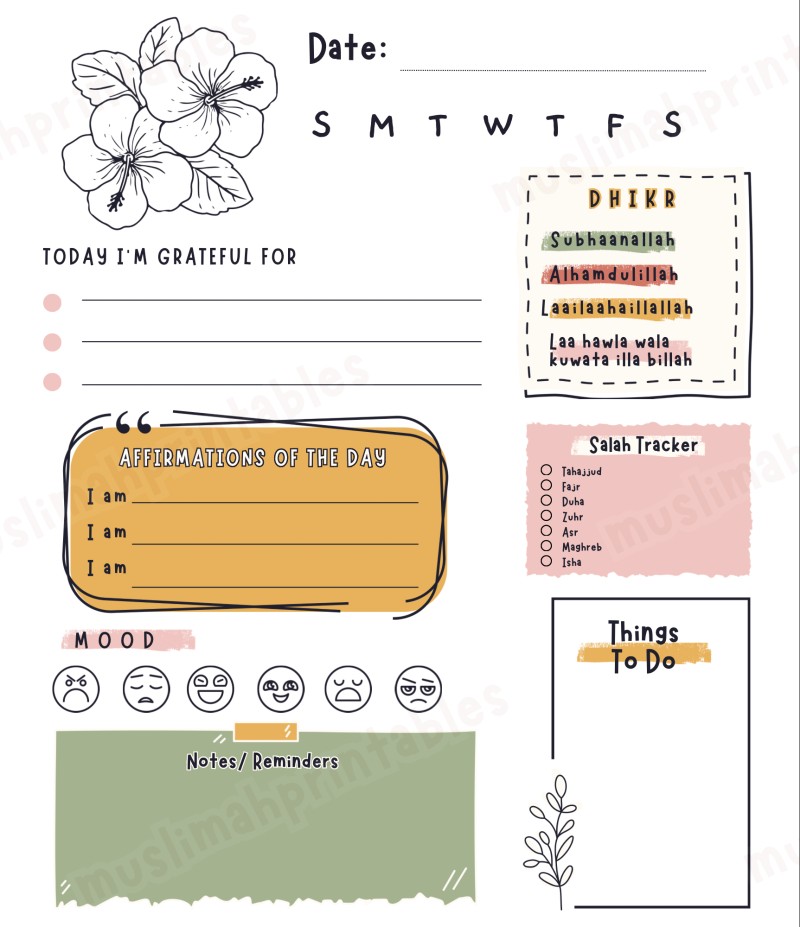 Daily Islamic Reflection And Planner Notepad