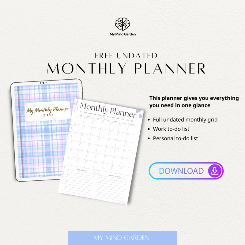 My Mind Garden Undated Planner