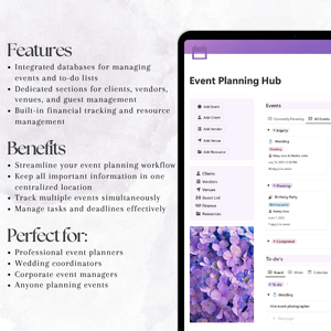 Notion Event Planning Hub