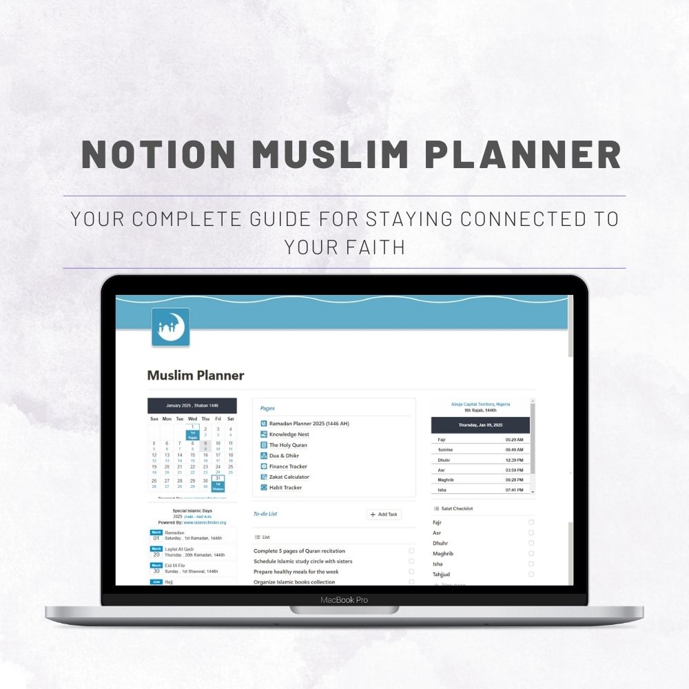 Notion Muslim Planner Template