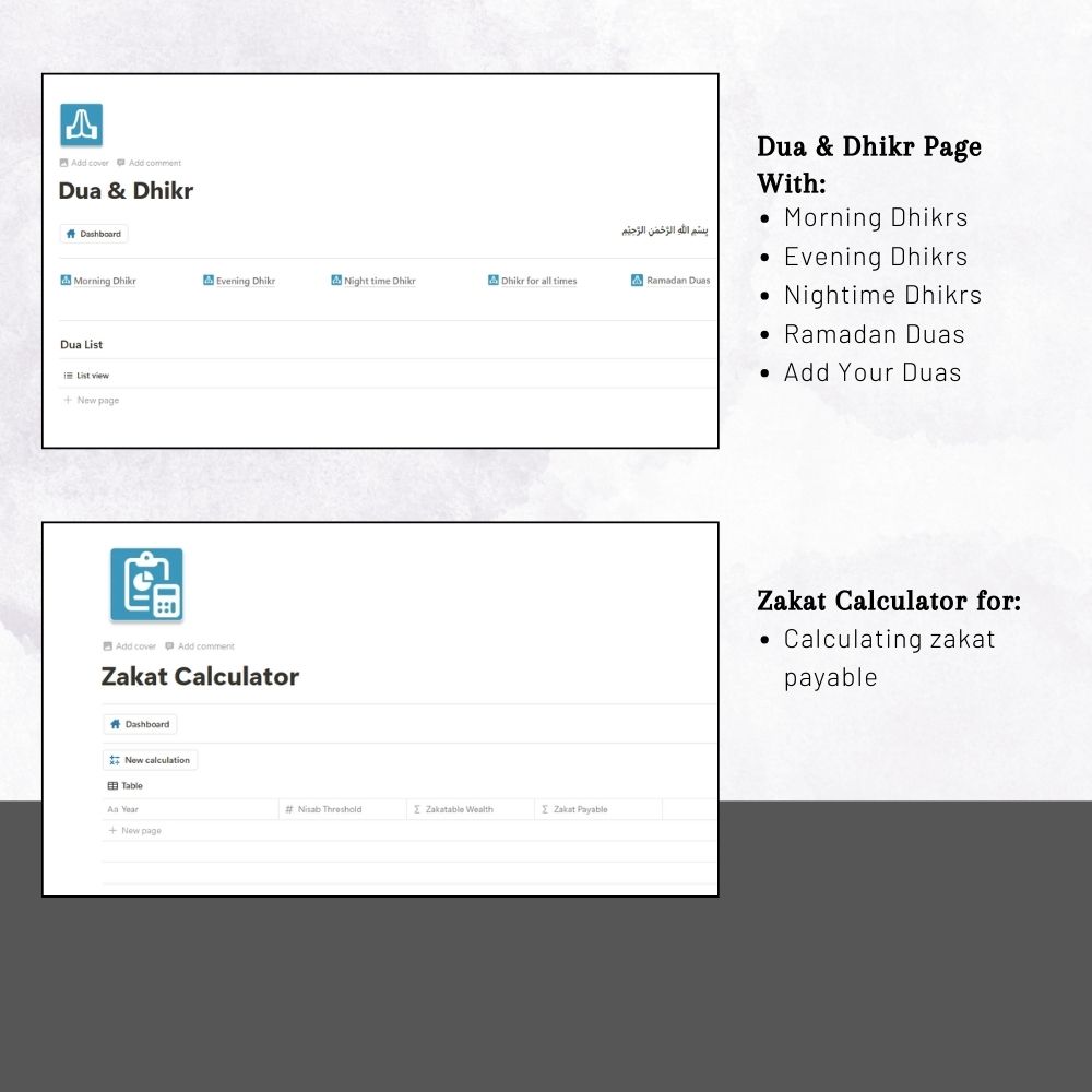 Notion Muslim Planner Template