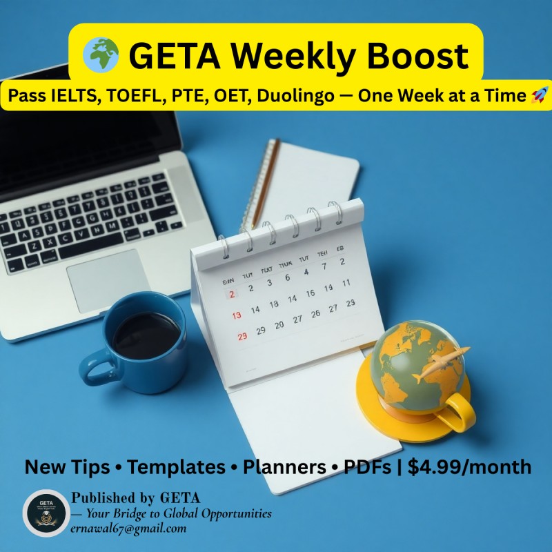 GETA Weekly Boost — English Test Prep Subscription (2026 Edition)