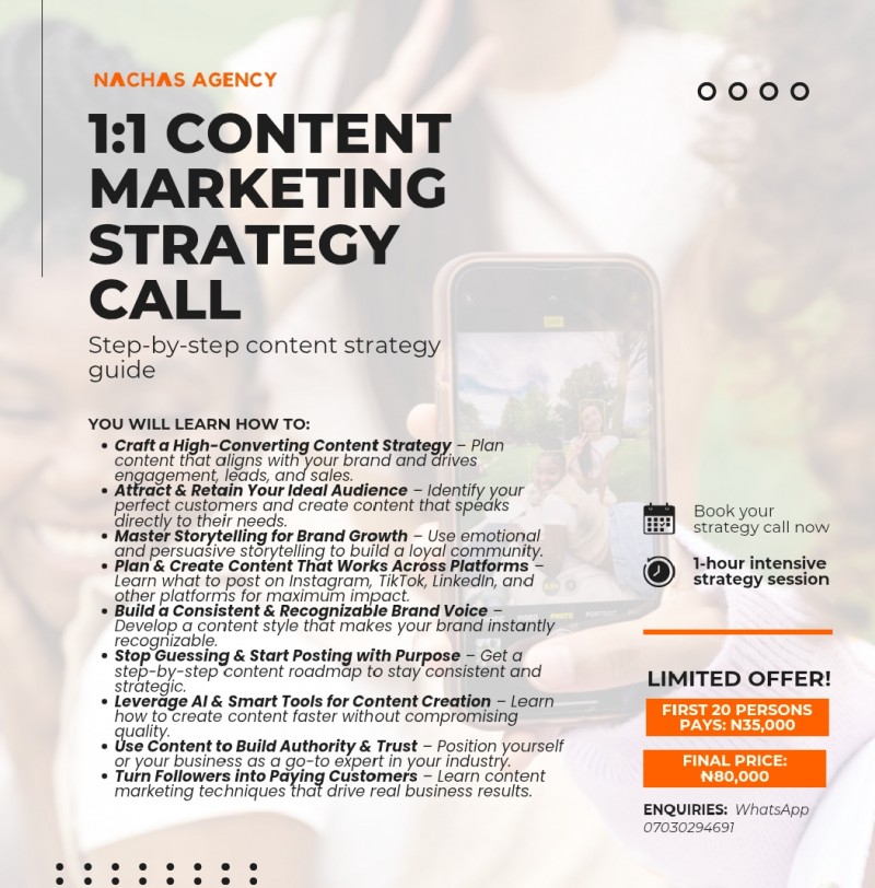 1:1 Content Marketing Strategy Call