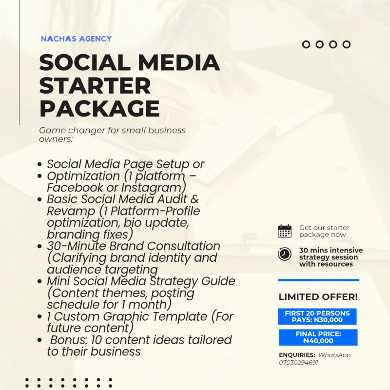 Social Media Starters Package