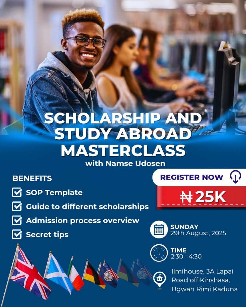 Kaduna Scholarship and Study Abroad Masterclass – With Namse Udosen