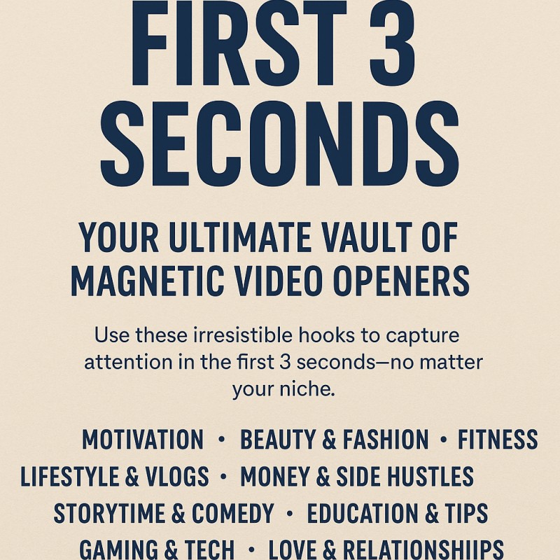 FIRST 3 SECONDS Your Ultimate Vault of Magnetic Video Openers
