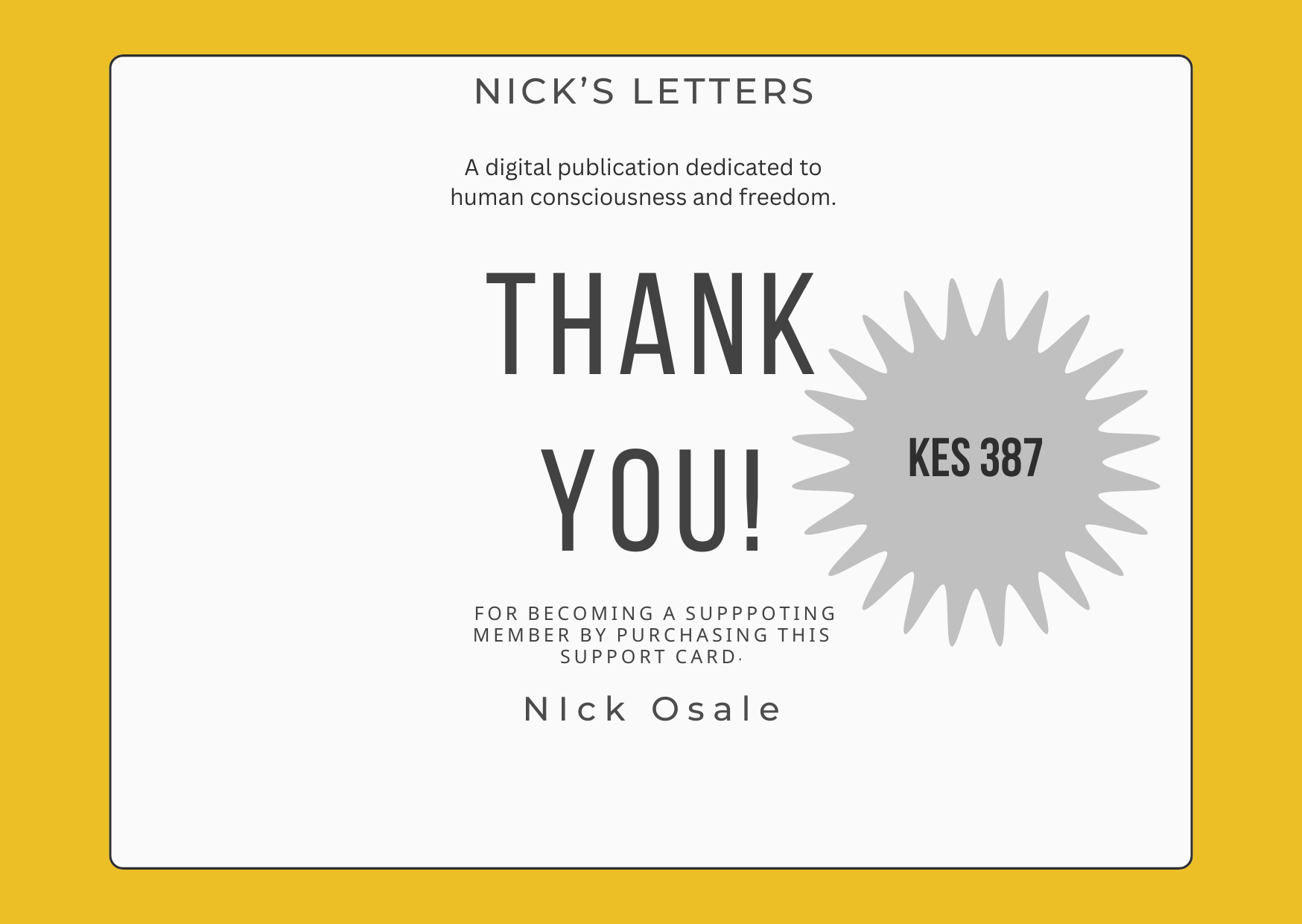 Support Card