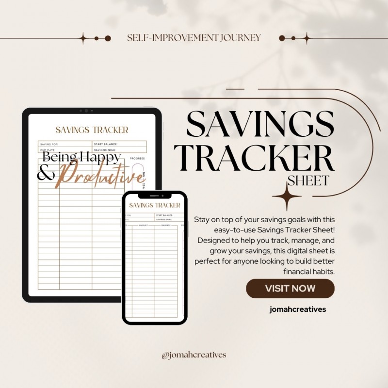 Savings Tracker sheet