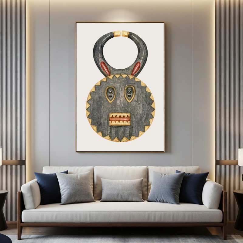 Luxury Wall Art Baoulé Fertility Mask – Digital Download