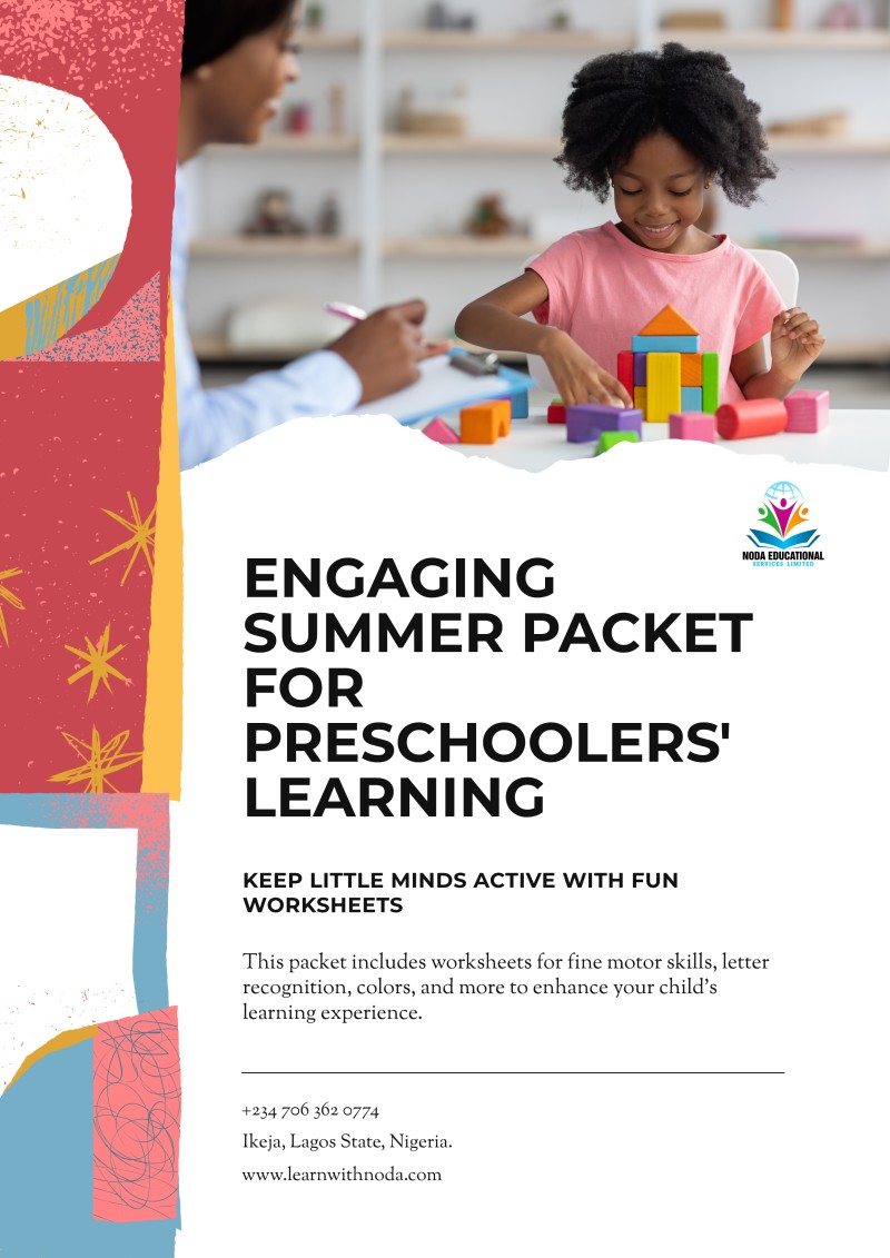 Preschool Summer Packet Plan (Ages 3–5)