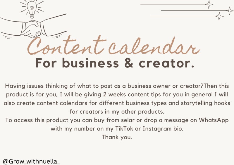 content calendars for business or creators