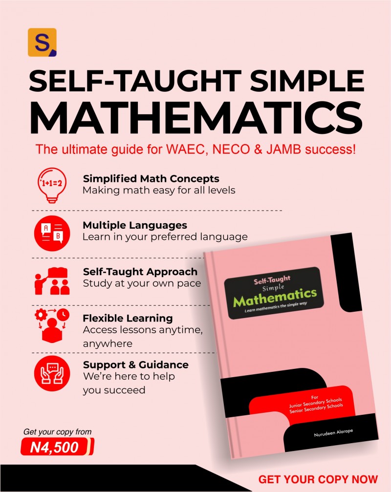 Jss Math Textbook Ecopy Buy Self-taught Simple Mathematics - JSS & SSS (E-Book) by Nurudeen ...