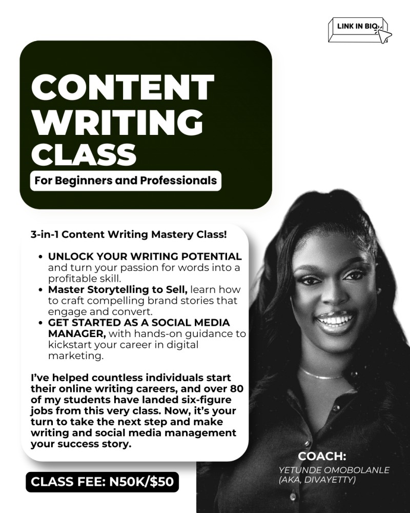 Content Writing 3-in-1 Class.