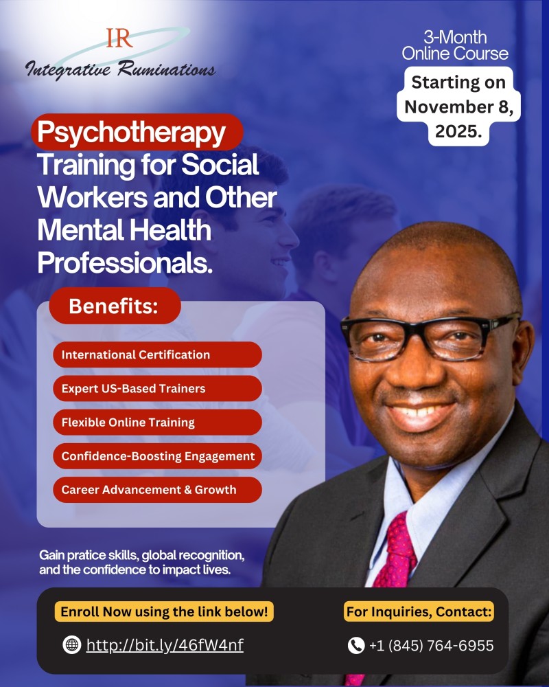 Psychotherapy Training for Social Workers and other Mental Health Professionals