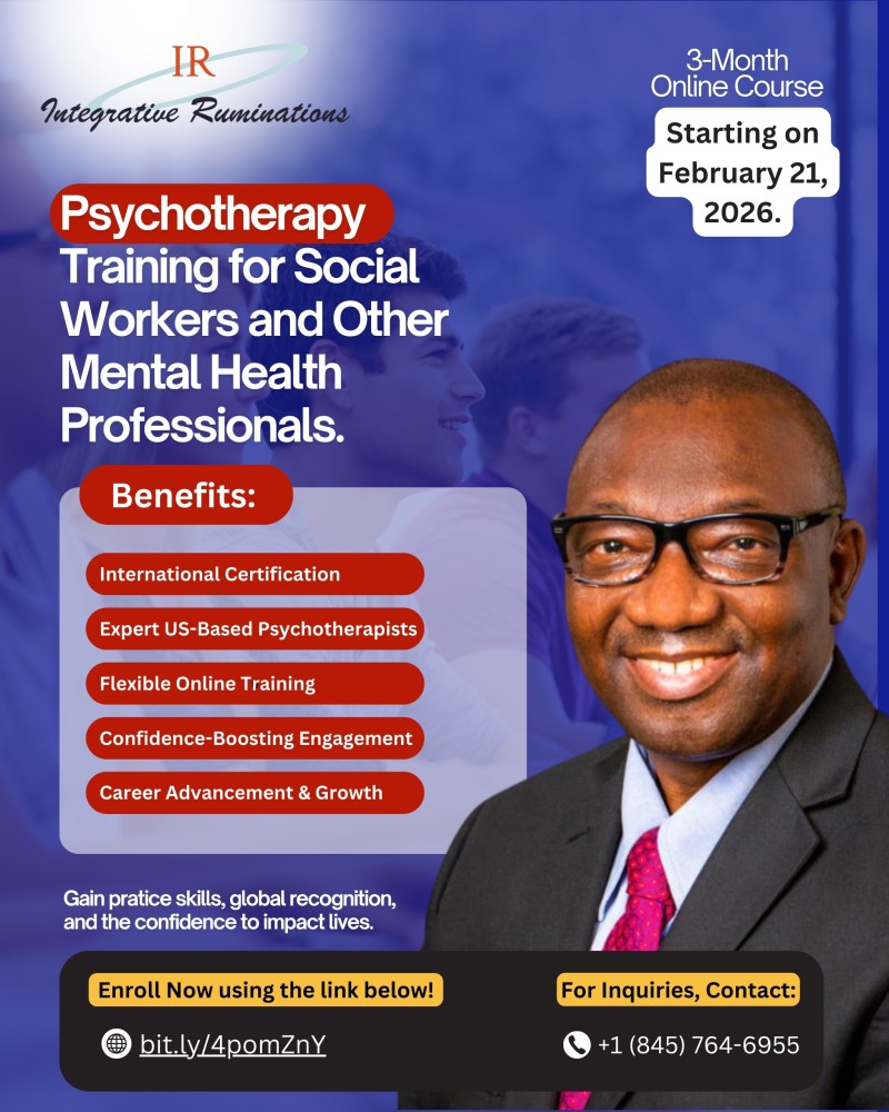 Psychotherapy Training for Social Workers and other Mental Health Professionals