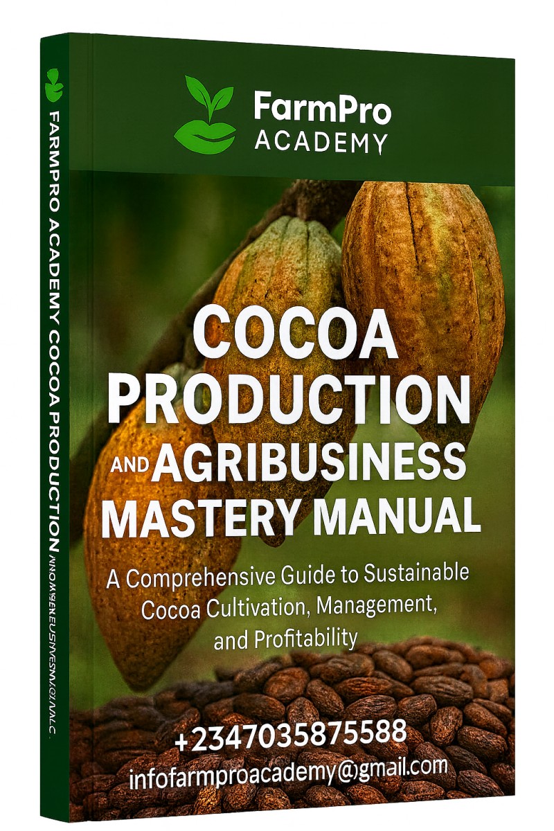 FARMPRO ACADEMY COCOA PRODUCTION AND AGRIBUSINESS MASTERY MANUAL A Comprehensive Guide to Sustainable Cocoa Cultivation, Management, and Profitability