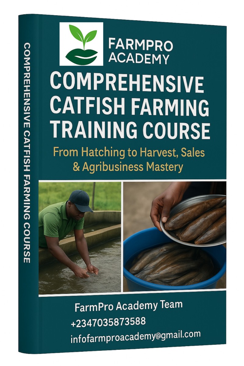 FARMPRO ACADEMY Comprehensive Catfish Farming Training Course From Hatching to Harvest, Sales & Agribusiness Mastery