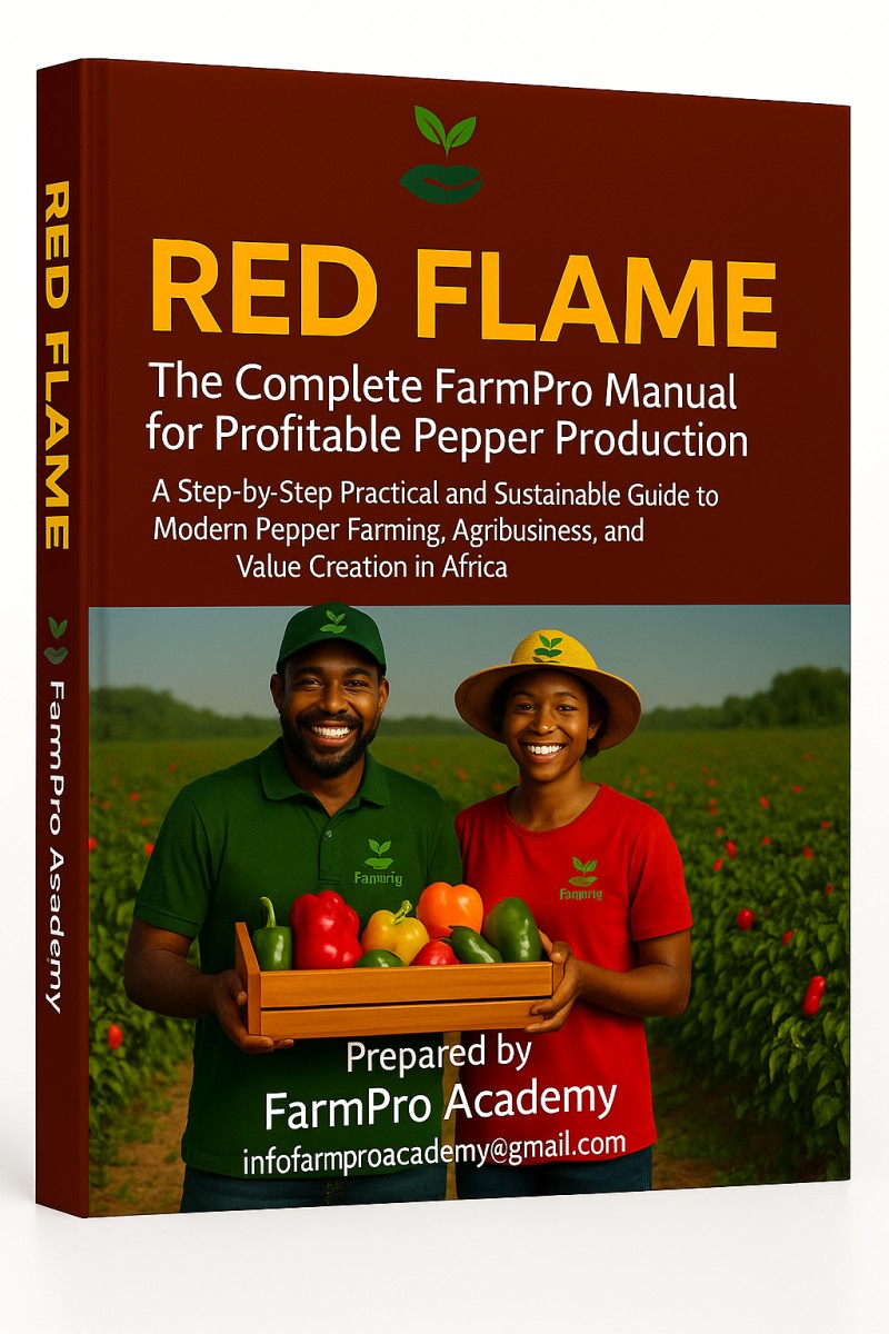 Red Flame:  The Complete FarmPro Manual for Profitable Pepper Production A Step-by-Step Practical and Sustainable Guide to Modern Pepper Farming, Agribusiness, and Value Creation in Africa