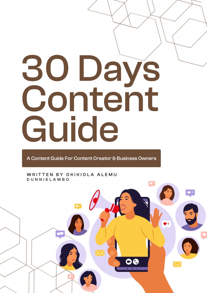 30 days content guide for Business owners and content creators