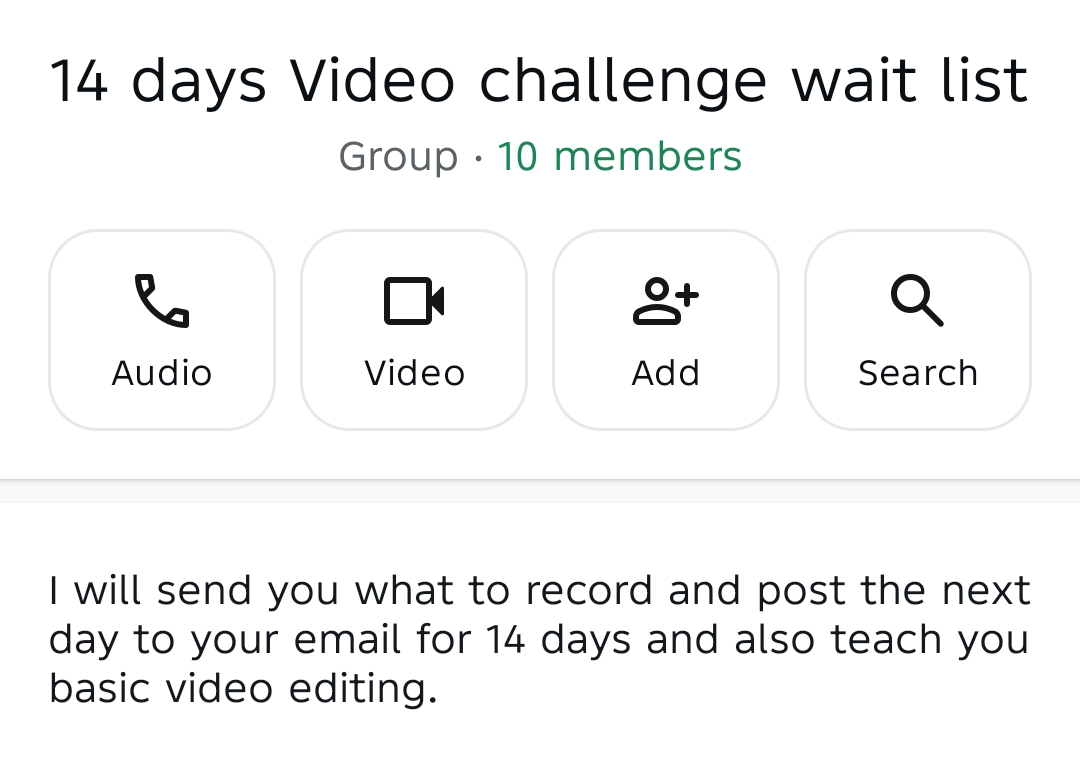14 days video challenge