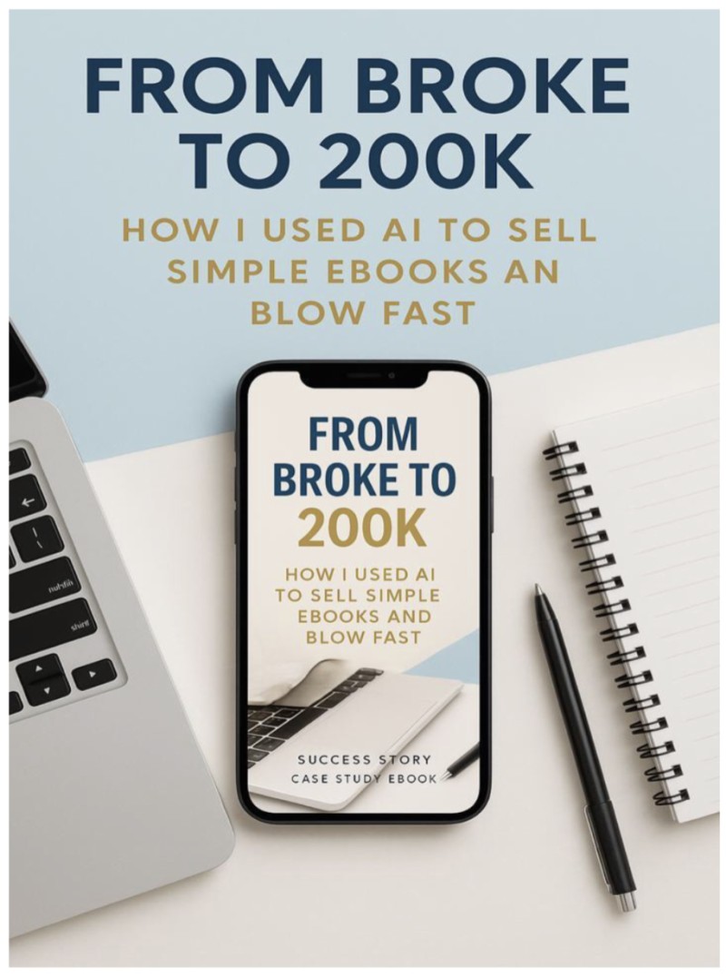 From broke to 200k: how I used Ai to sell simple ebooks and blow fast.