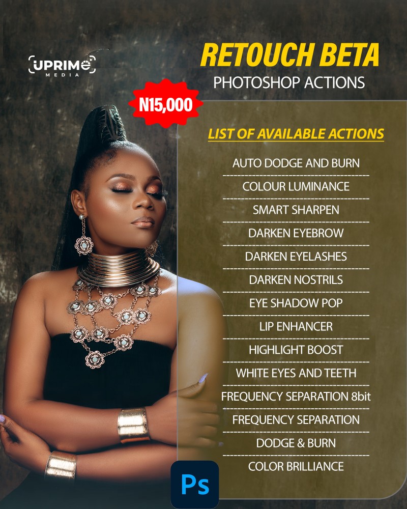 RETOUCH BETA Photoshop ACTIONS pack