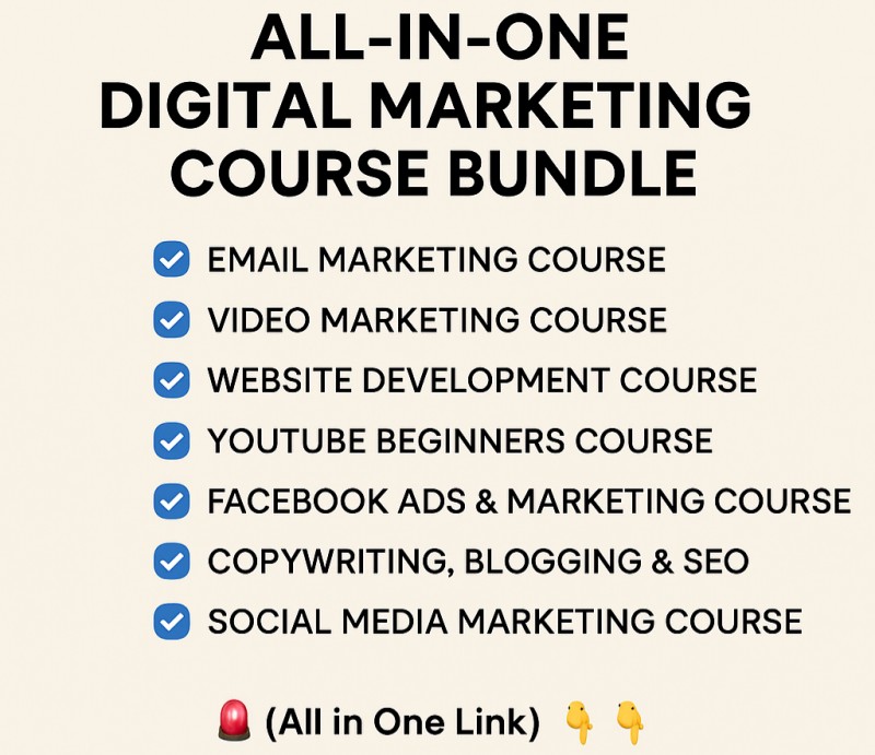 7-in-1 Digital Marketing Course Bundle (Email, SEO, YouTube, Website & More)