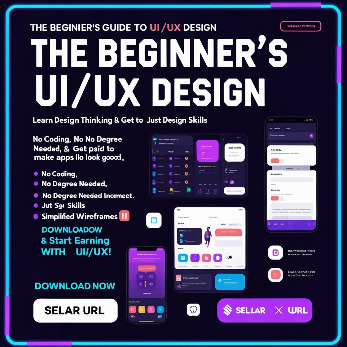 The Beginner's Guide to UI/UX: Design, Learn Design Thinking & Get Paid to Make Apps Look Good